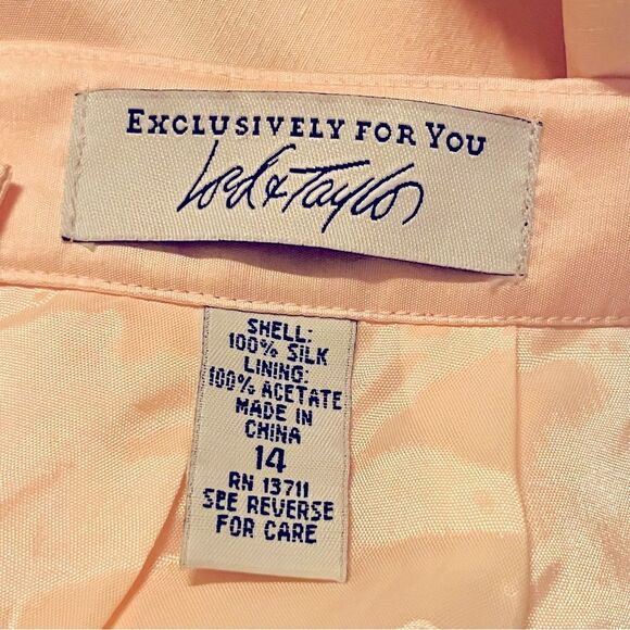 Lord & Taylor Petal Pastel Pink 100% Silk Maxi Pencil Skirt Size 16 Quiet Luxury - Picture 2 of 4